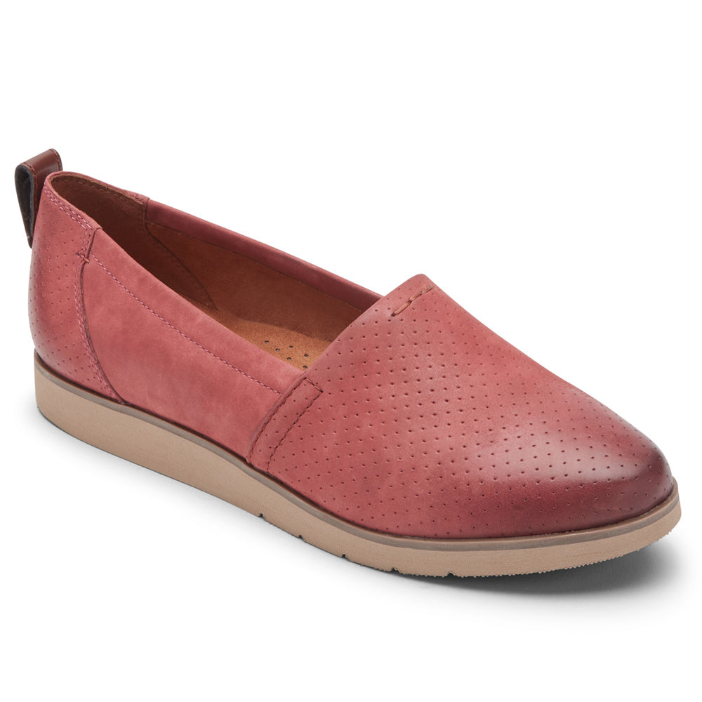 Rockport Slip-Ons Dame Rød - Cobb Hill Laci - XZAB50178